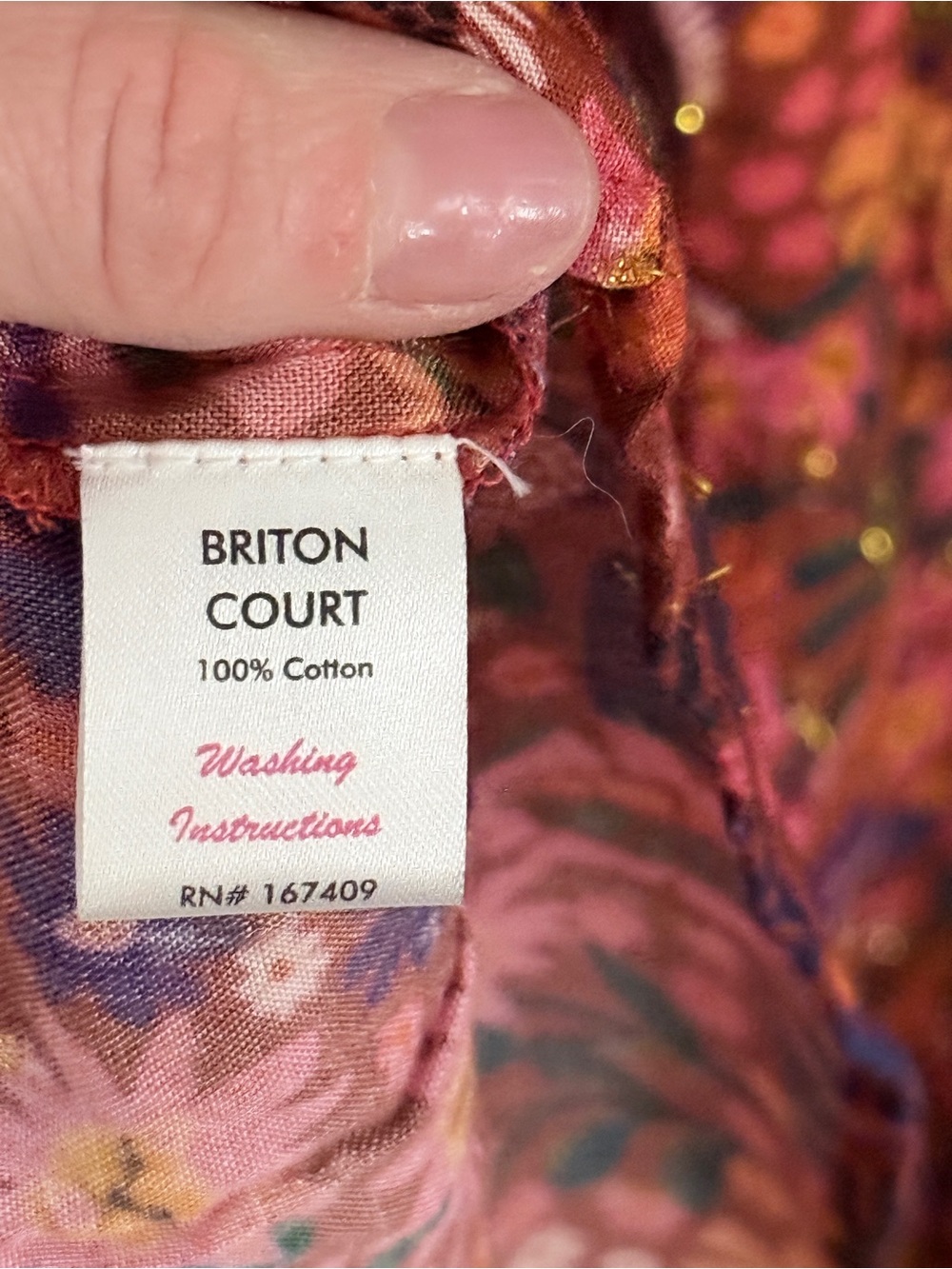 Briton Court Red Floral Maxi Dress Medium - Picture 8 of 9